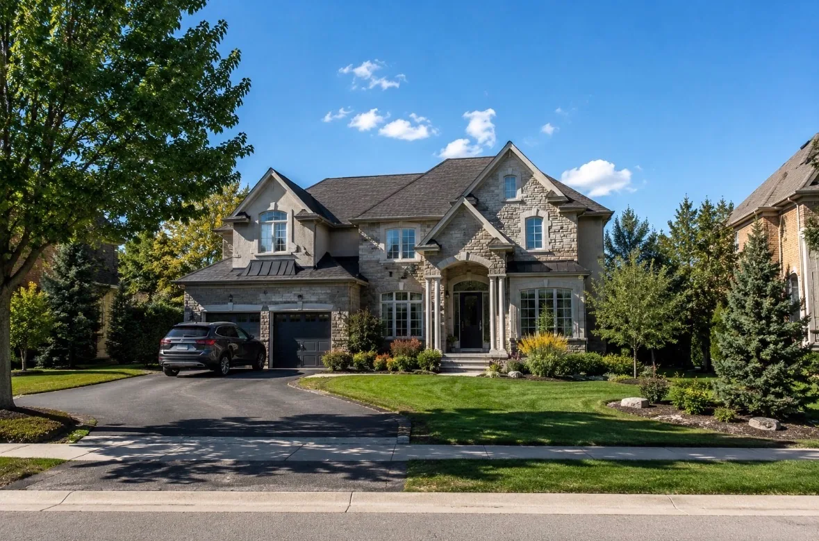 Residential window cleaning for a home in the Greater Toronto Area